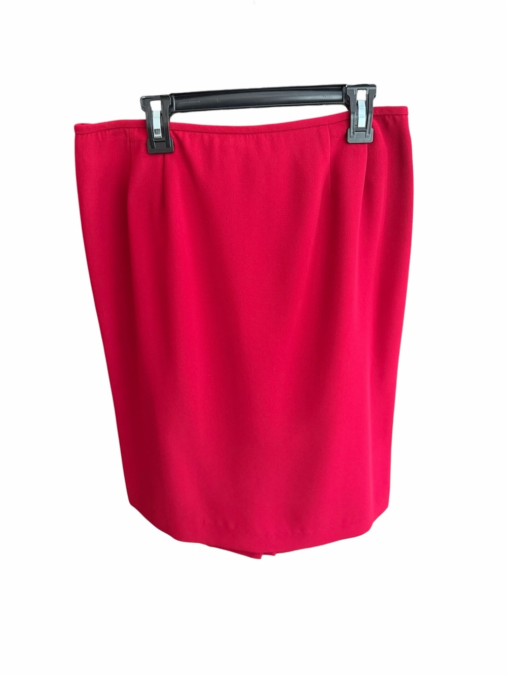 Le Suit Crimson Red Skirt Suit Set Size 10P Tailored Blazer Pencil Skirt Classic - Picture 5 of 12
